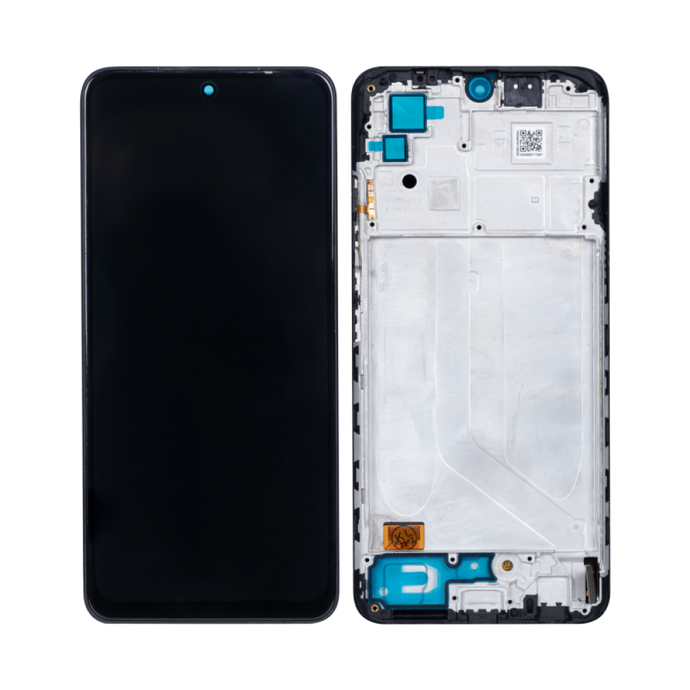 Xiaomi Redmi Note 10S (M2101K7BG), Redmi Note 10 4G (M2101K7AI) Display And Digitizer With Frame Onyx Grey Soft-OLED