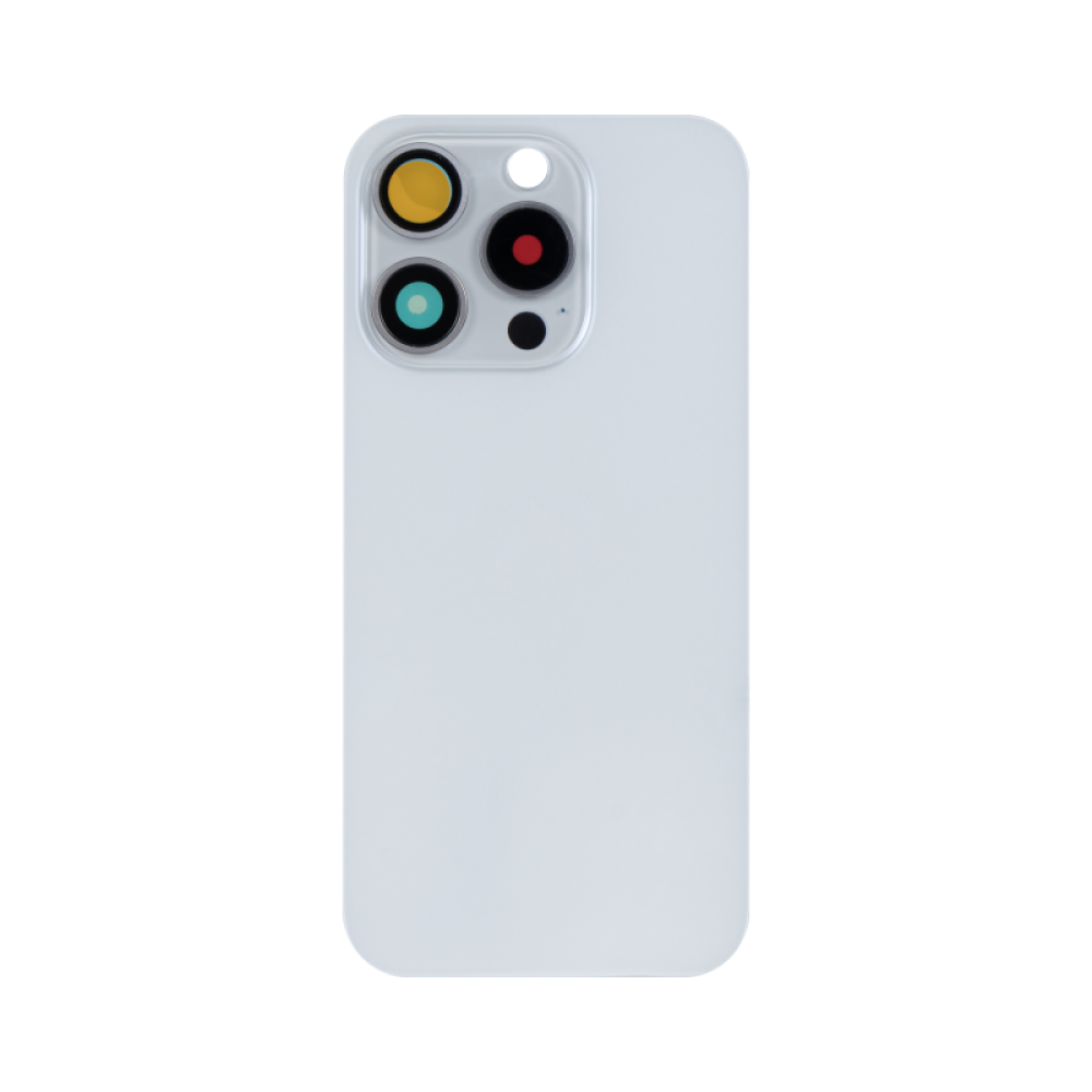 For iPhone 15 Pro Extra Glass White Titanium (Enlarged Camera Frame) (excl. Logo)