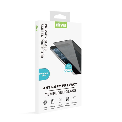 Diva Premium Plus Privacy Glass Protector For iPhone 6 Plus - Black