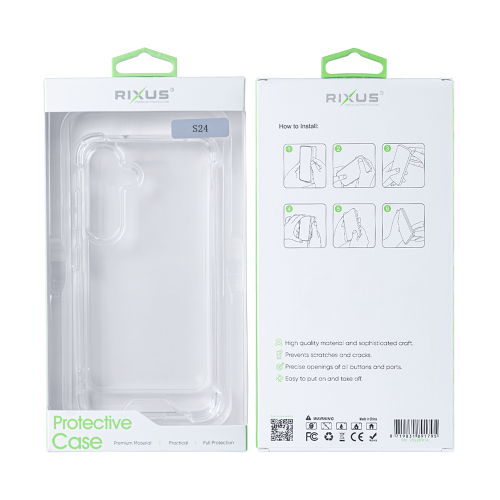 Rixus Anti-Burst Case For Samsung Galaxy S24 S921B Transparent