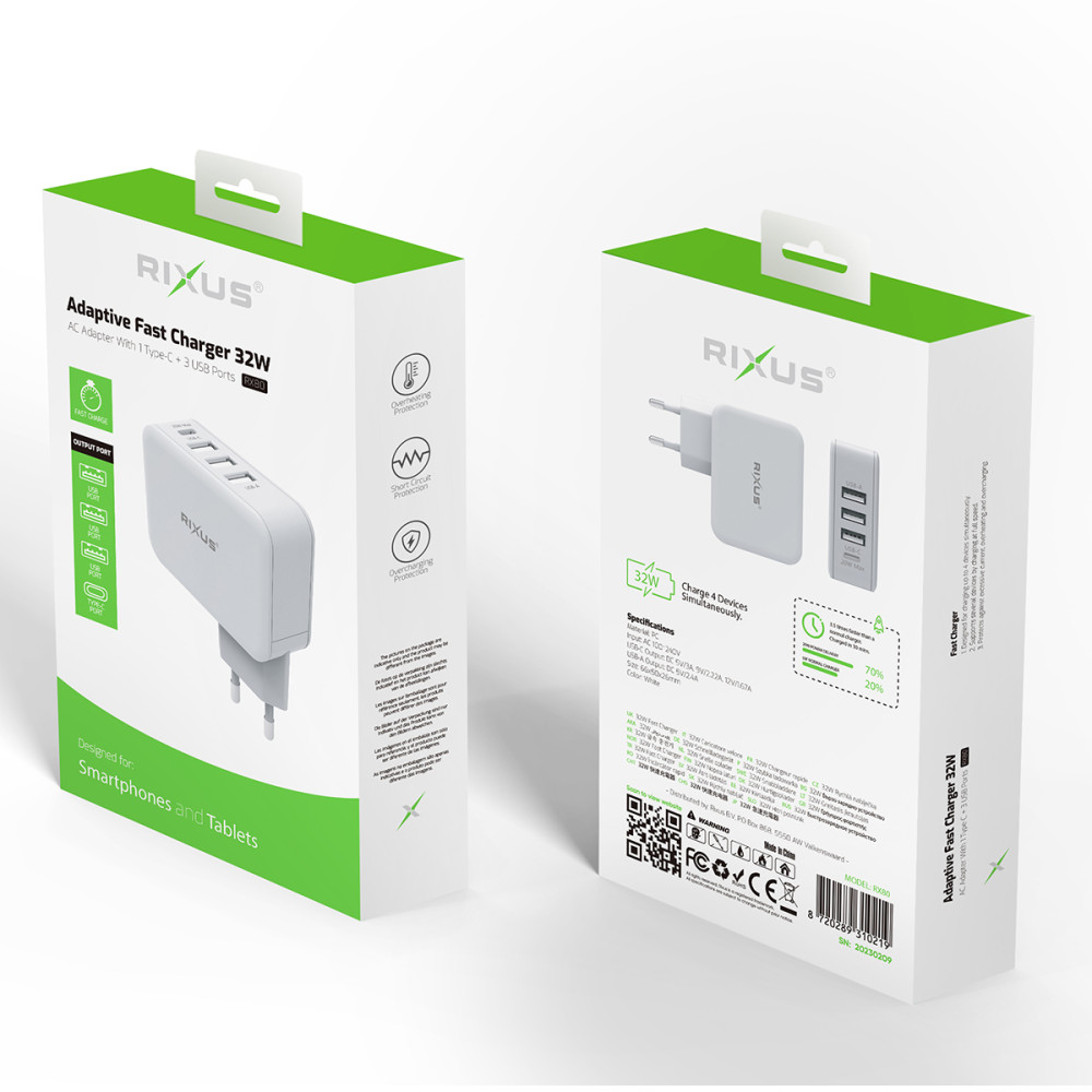 Rixus PD 20W Charger RX80 - White