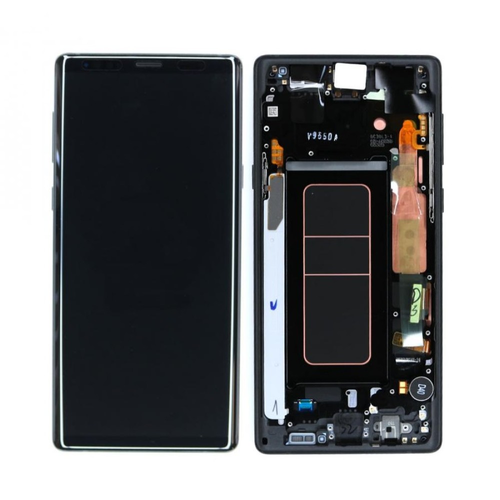 Samsung Galaxy Note 9 (SM-N960F) OEM Display + Frame, Replacement Glass - Midnight Black