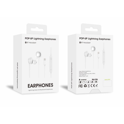 Pop-Up In-Ear Lightning Wired Earphone ER01 White