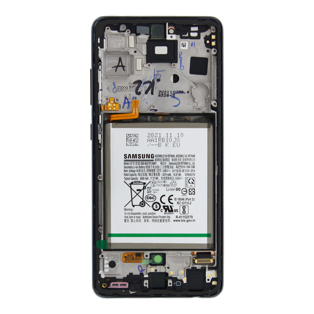 Samsung Galaxy A52s 5G (SM-A528B) Display Complete (GH82-26912A) With Battery - Awesome Black