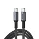 Rixus RXUC06 USB-C 2.0 To USB-C Cable 300CM 100W Space Gray