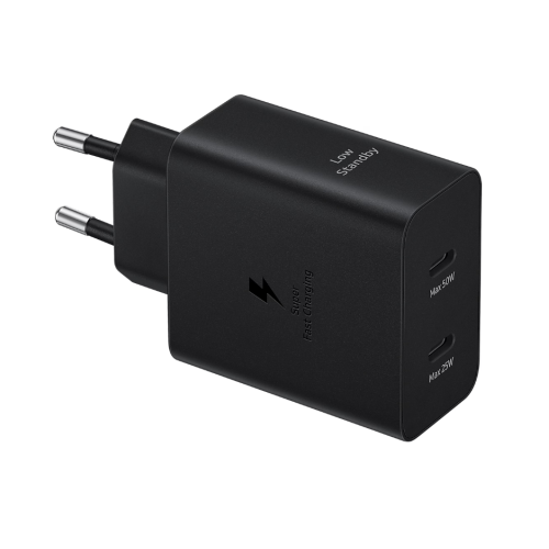 Samsung Charger 50W 2 ports (USB-C) With Cable Type-C To Type-C Black Service Pack EP-T5020XBEGEU