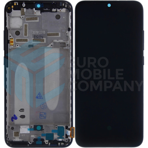 Xiaomi Mi A3 Display + Digitizer With Frame (5606101260B6) - Black