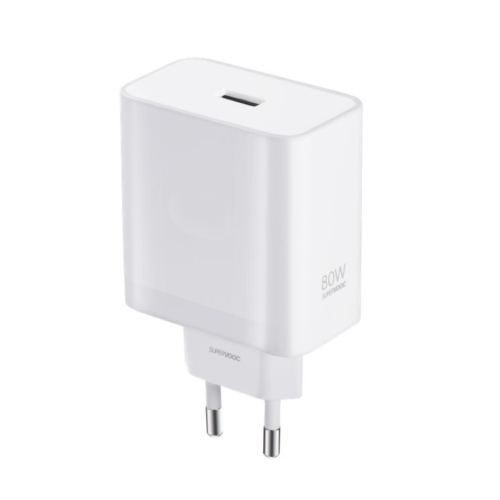 OnePlus SuperVOOC Wall Charger Adapter, 80W, 7.3A, USB-A, (5461100064) - White