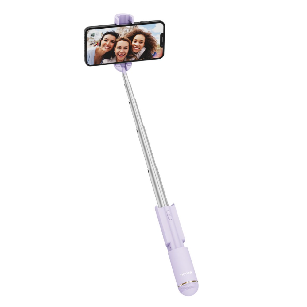 Rixus Mini Integrated Selfie Stick Bluetooth RXSF30P - Purple