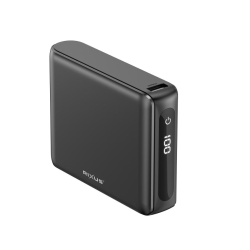 Rixus Compact Powerbank Digital Display 20.000mAh RXPB25 - Black