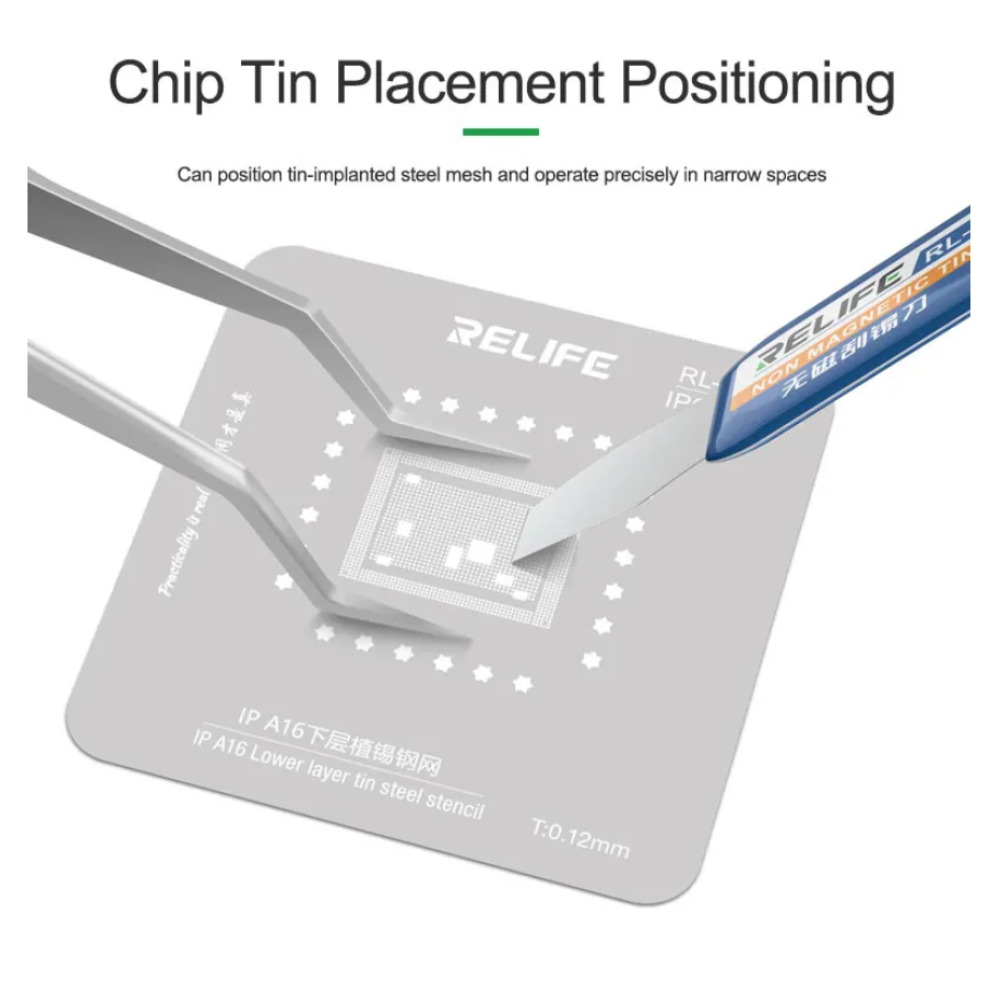 Relife Precision Tweezers For Chip Replacement ST-20