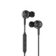 Rixus Lightning Wired Earbud Type Headphone With Microphone RXHD56L - Black