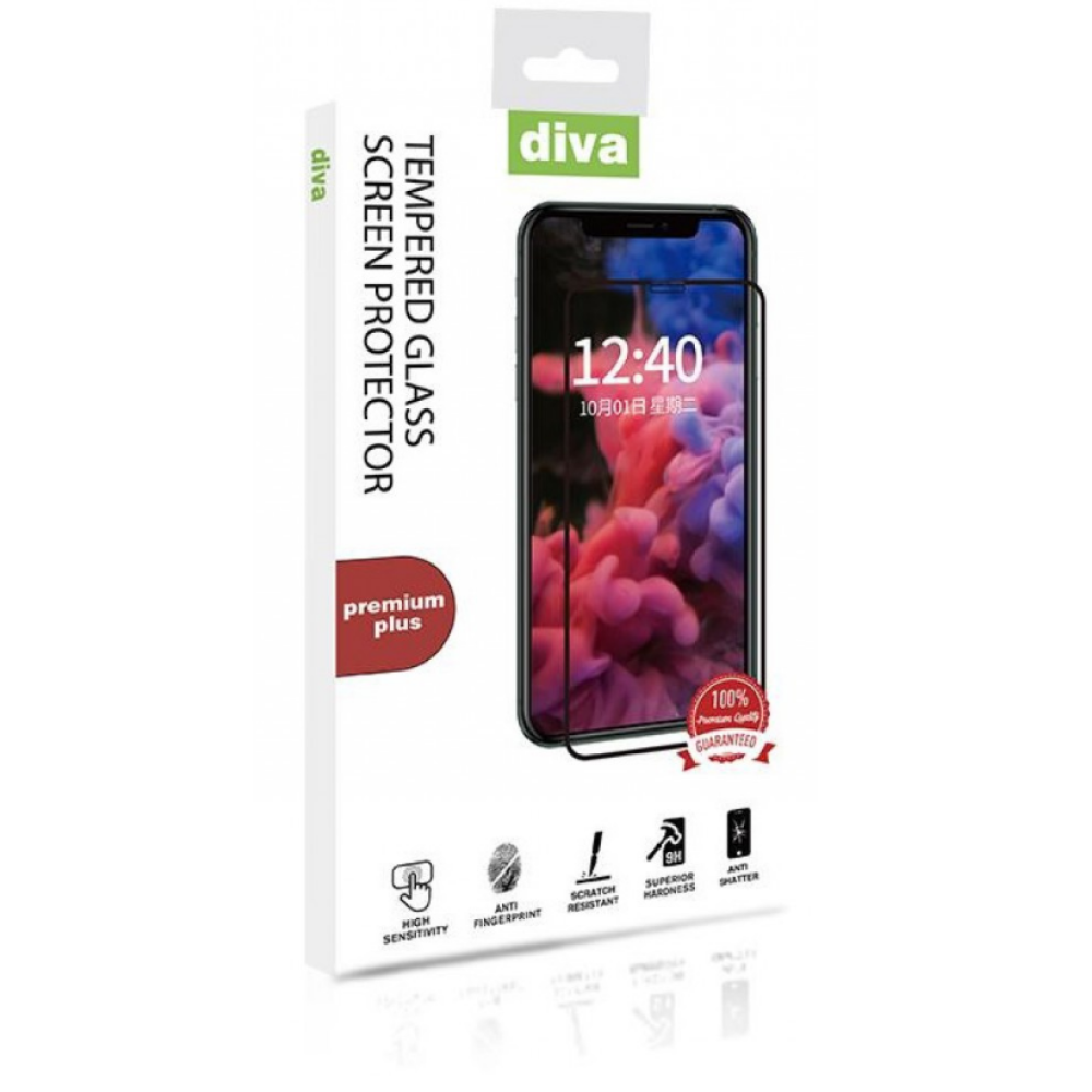 Diva Premium Plus Glass Protector For Samsung Galaxy A01 - Black