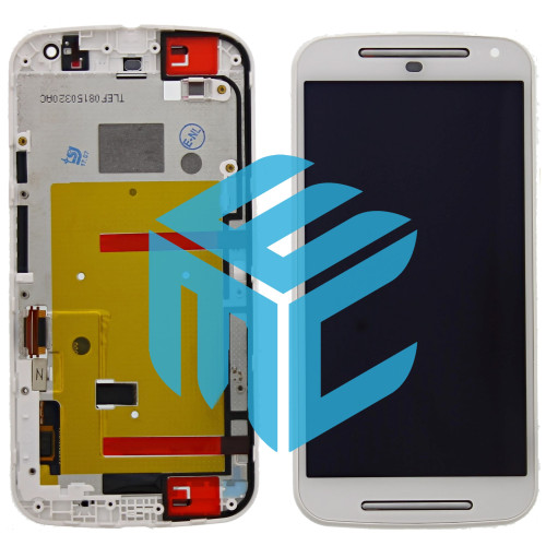 Motorola Moto G2 Display+Digitizer +  Frame -  White