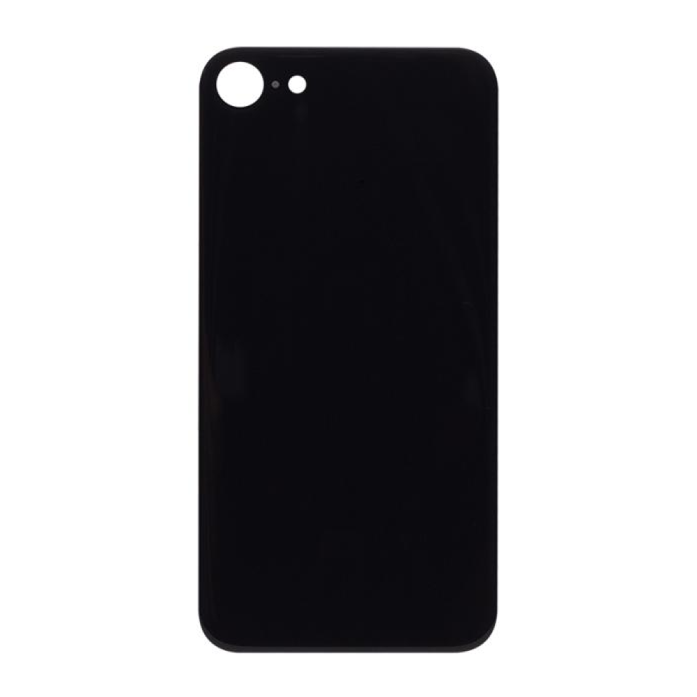 For iPhone 8 Extra Glass Black (Enlarged Camera Frame) (excl. Logo)