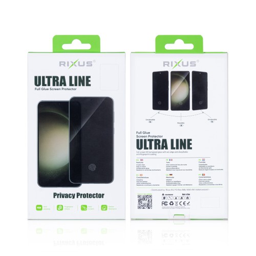 Rixus Privacy Ultra Thin Tempered Glass For Samsung Galaxy S21 Ultra 5G G998B