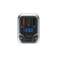 Rixus Bluetooth FM Transmitter QC30 + Type C Dual Fast Charge RXBT25