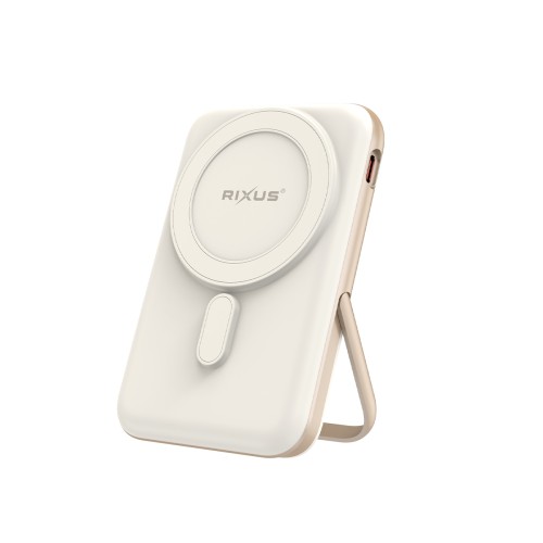 Rixus RXPB37 Portable Magnetic Powerbank 10.000 mAh With Stand Rose Gold