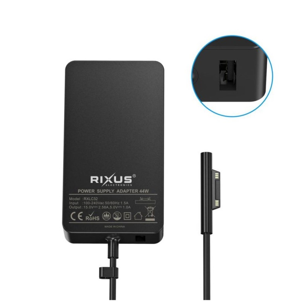 Rixus RXLC32 Microsoft Surface Charger 44W