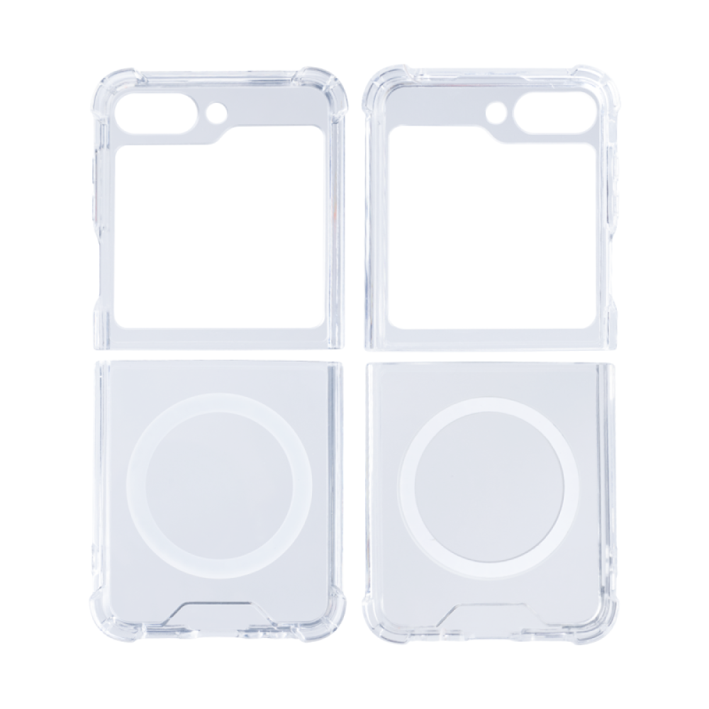 Rixus Magnetic Clear Case TPU For Samsung Galaxy Z Flip5 F731B