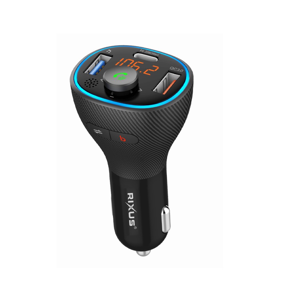 Rixus RXBT22 Car FM Bluetooth Transmitter Black