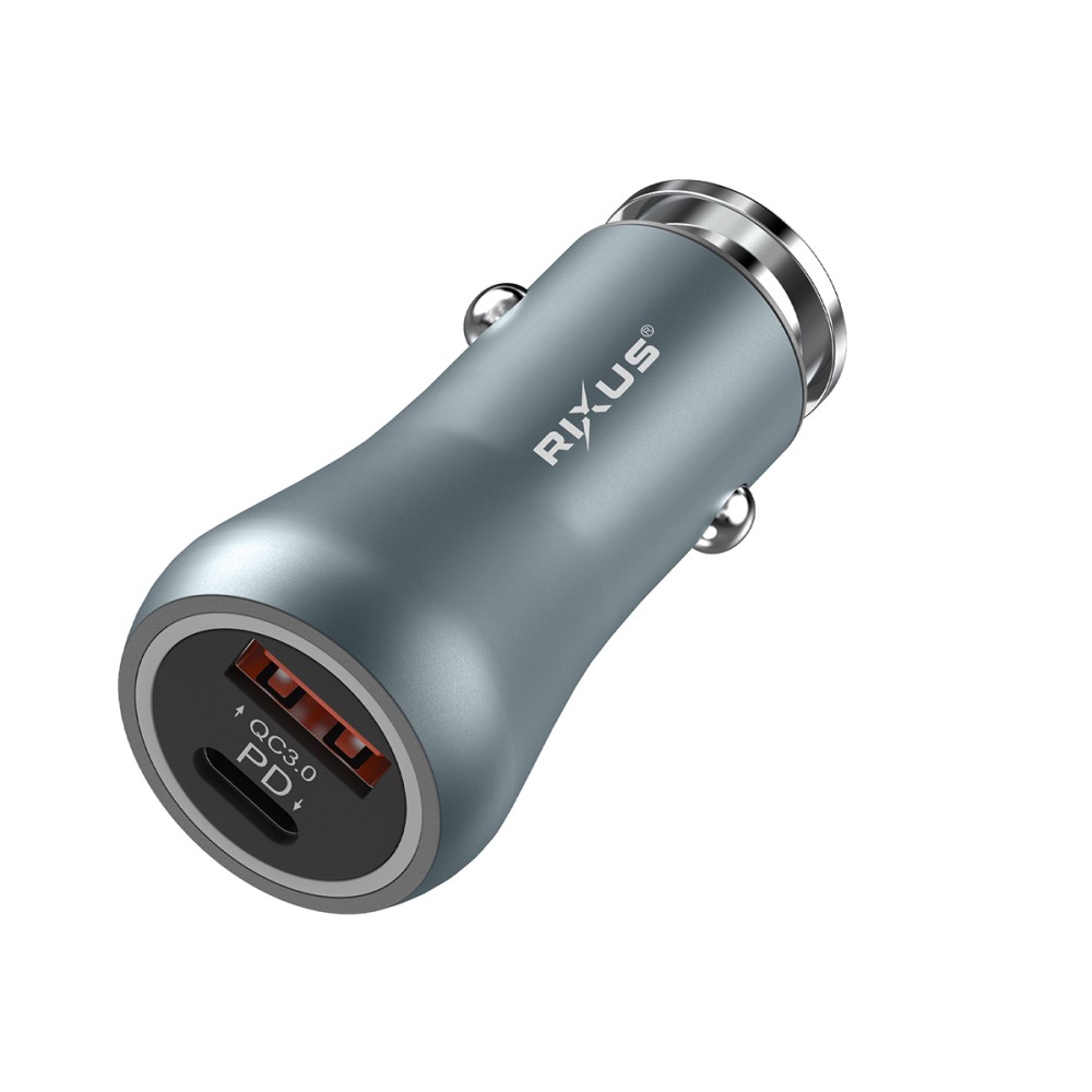 Rixus 38W USB-C PD Car Charger + USB Slot RX2027