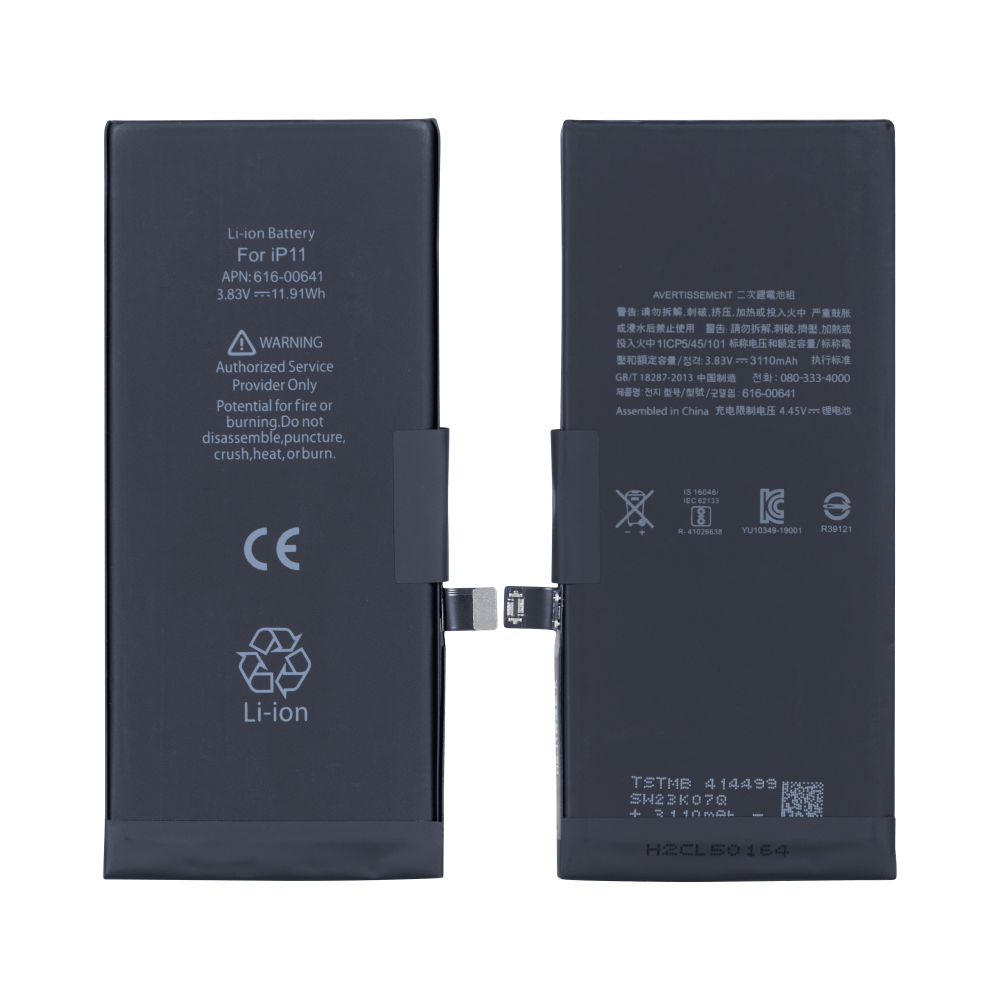 For iPhone 11 Battery With Tag-On Flex 616-00640 - 3110 mAh