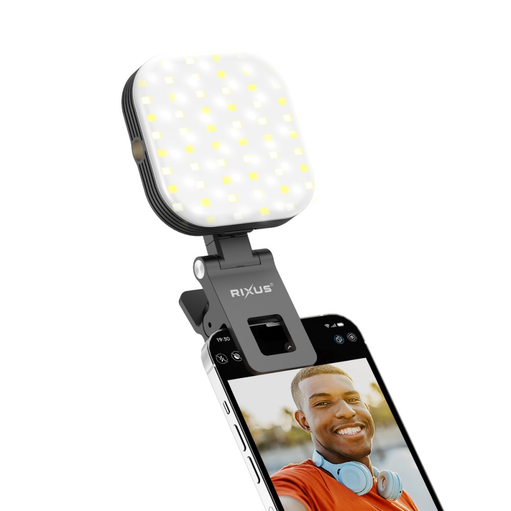 Rixus RXLG48 Selfie Light For Photography, TikTok, Vlog, Video Black