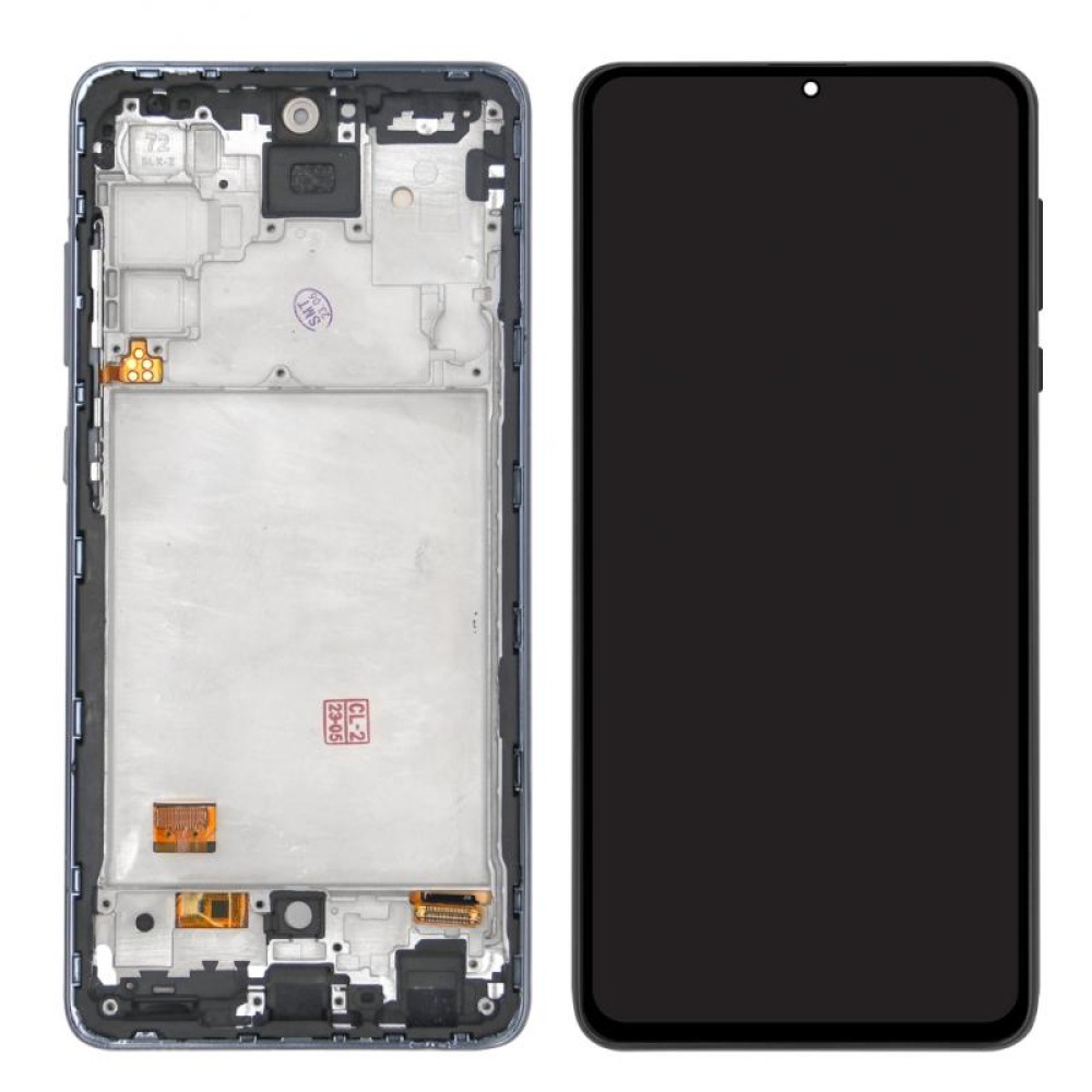 Samsung Galaxy A72 A725F Display And Digitizer With Frame Black Soft-OLED