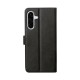 Rixus Bookcase For Samsung Galaxy A36 A366B Black