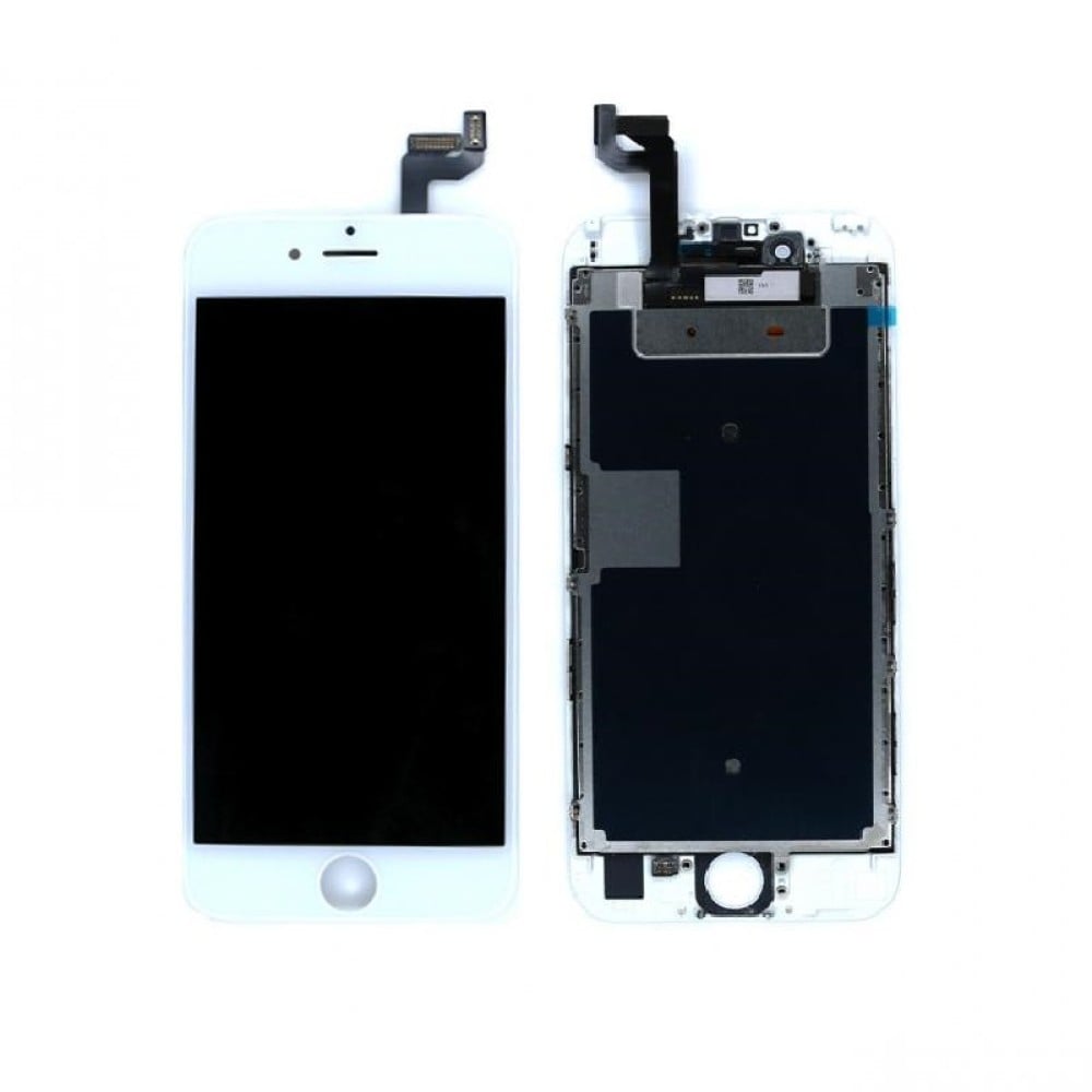 iPhone 6S Display + Digitizer, +Metal Plate A+ High Quality - White