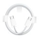 For iPhone 15 Series Fast Charging Cable US3001M USB-C To USB-C 100CM White