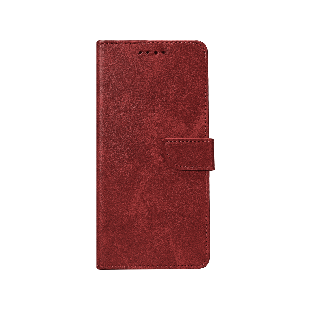 Rixus Bookcase For Samsung Galaxy A55 A556B Dark Red