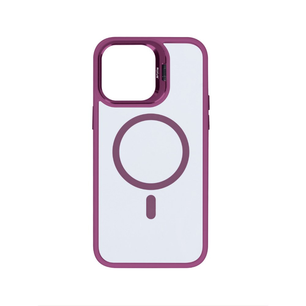 Rixus Classic 03 Case With MagSafe For iPhone 15 Dark Pink