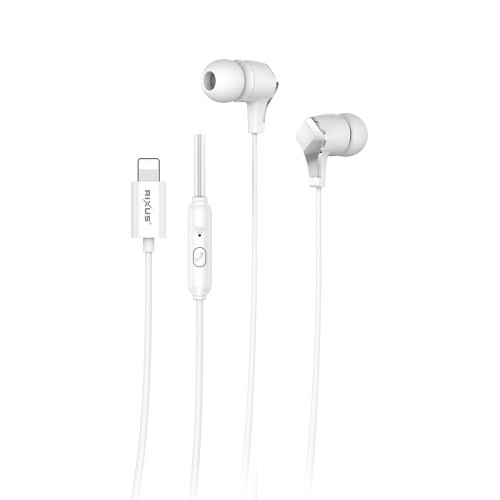 Rixus RXHD18L Stereo In-Ear Lightning Earphone