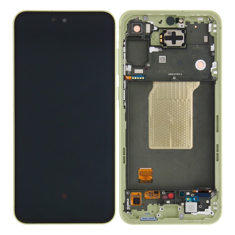 Samsung Galaxy A55 A556B Display And Digitizer With Frame Yellow Pre Assembled