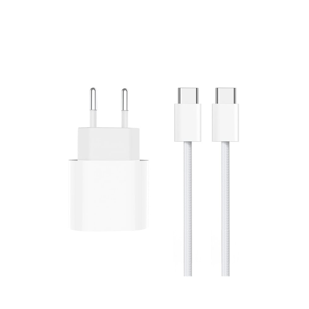 GaN USB-C Power Adapter CH3126 USB-C To USB-C Cable 100CM 35W White