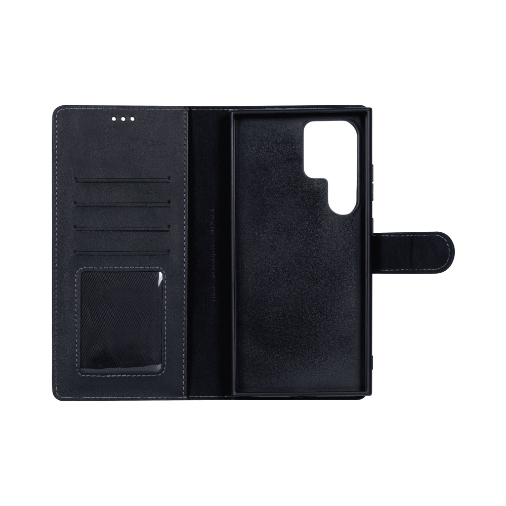 Rixus Duo Magnetic Detachable Wallet For Samsung Galaxy S24 Ultra S928B Black