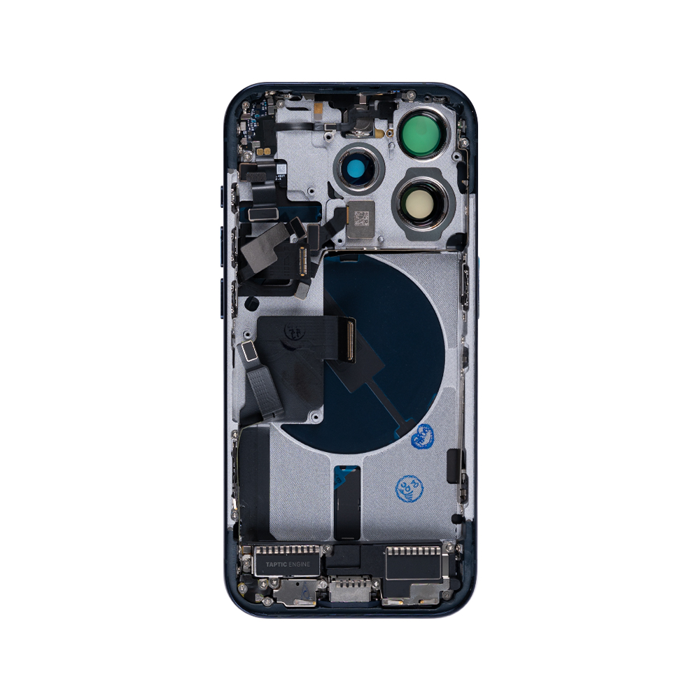 For iPhone 15 Pro Complete Housing Incl All Small Parts Without Battery And Back Camera Blue Titanium