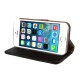 Rixus Bookcase For iPhone 5, 5S Black