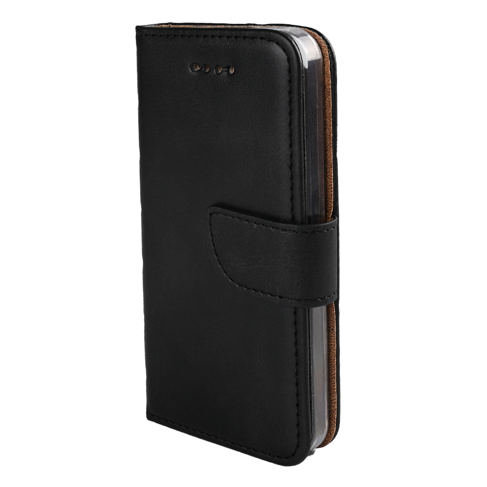 Rixus Bookcase For iPhone 5, 5S Black
