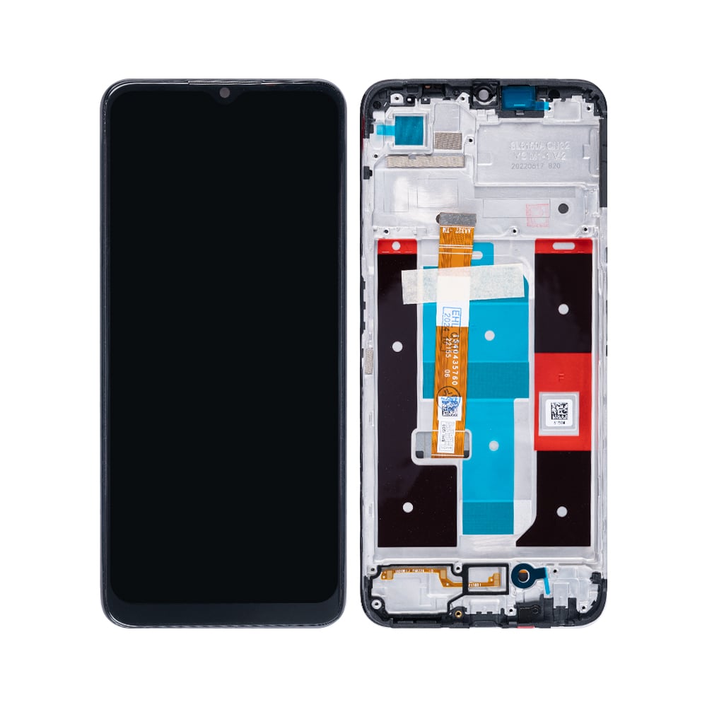 Realme C35 RMX3511, Narzo 50A Prime RMX3430 Display And Digitizer With Frame Black Original