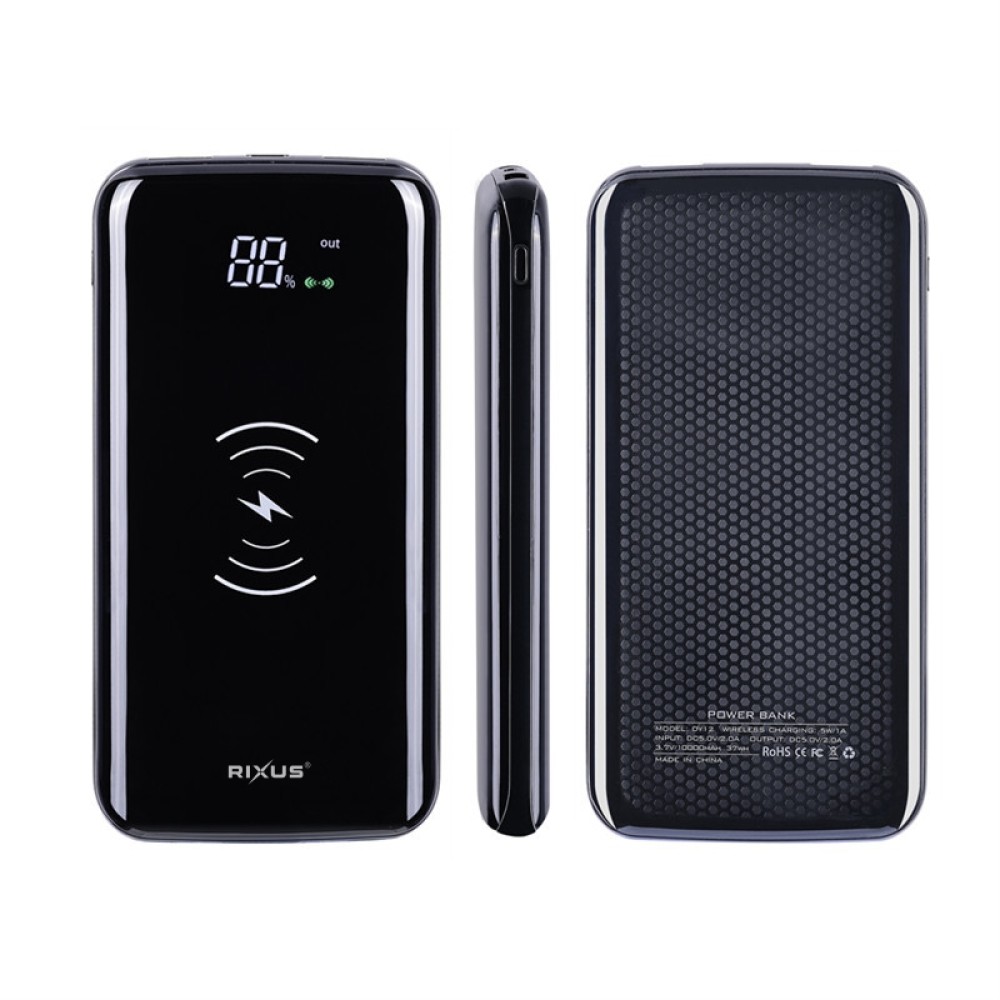 Rixus RXPB53A Large Capacity Powerbank With Wireless Charging 10000mAh 15W