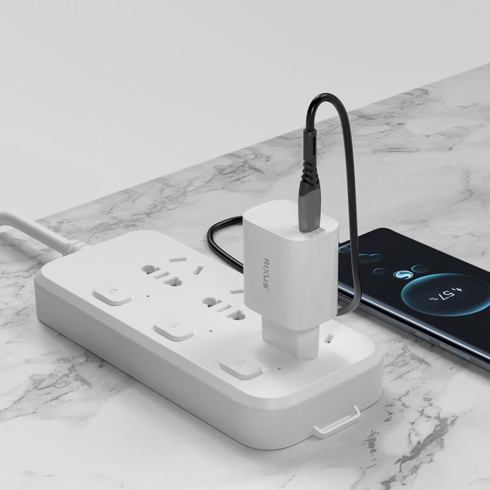 Rixus RX209 Adaptive Fast Charger USB-C 20W White