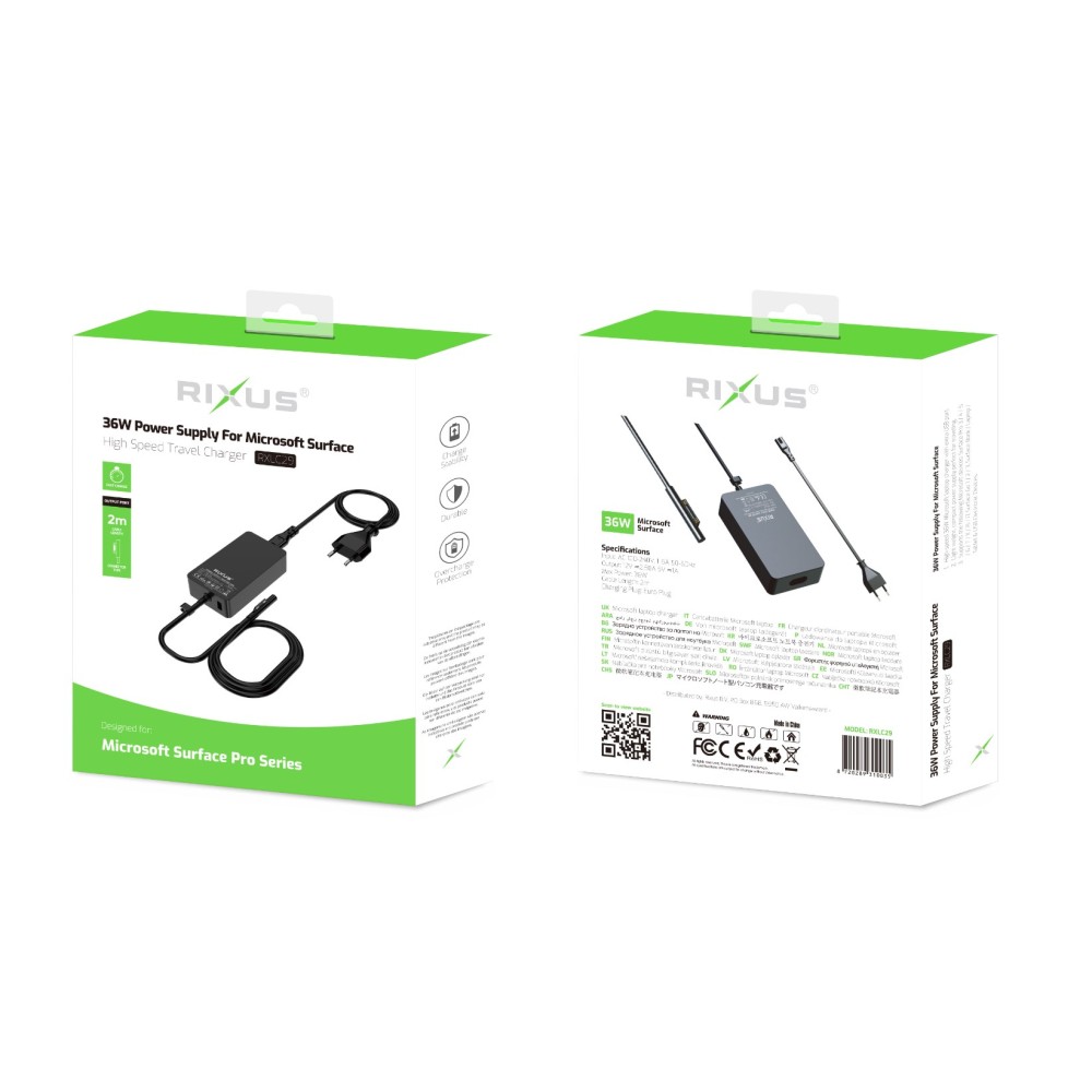 Rixus Microsoft Surface Charger 36W RXLC29