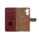 Rixus Bookcase For Samsung Galaxy A55 A556B Dark Red