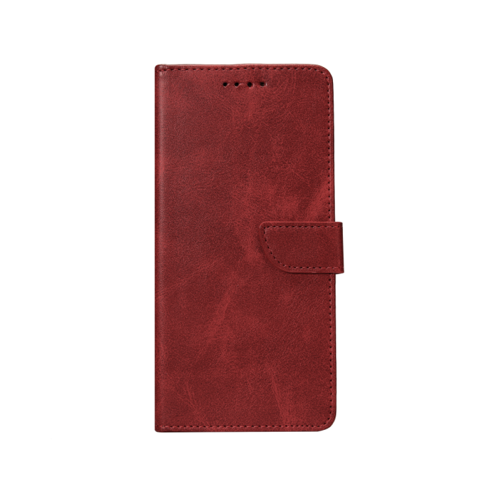 Rixus Bookcase For Samsung Galaxy A20e A202F Dark Red